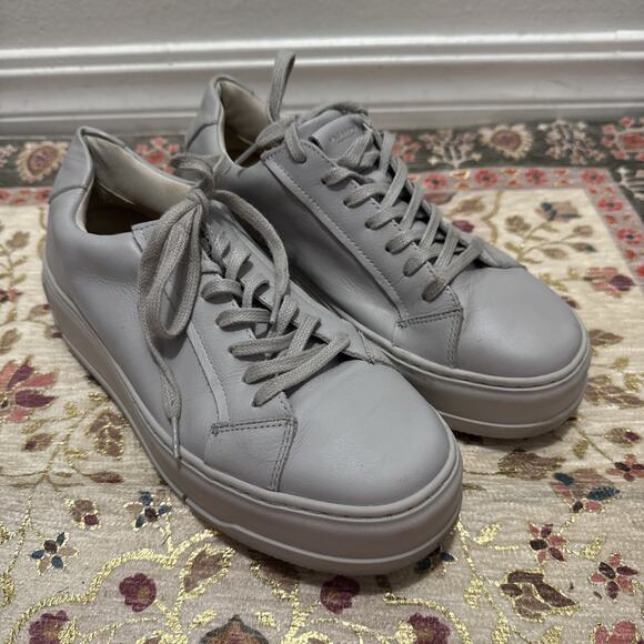 Vagabond Womens Judy Sneaker Platform Shoes Size 39 Or 8 Steel Gray Leather - Picture 1 of 8